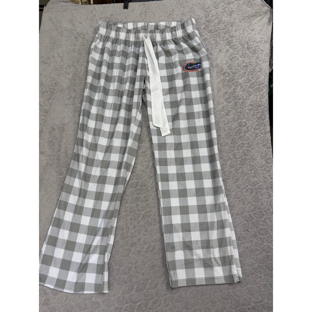 Concepts Sport Florida Gators Pajama Pants Women's Grey Plaid Fleece Lounge, L